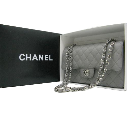 Chanel Classic Flap Bag 2.55 Series Original Cannage Pattern CHA1112 Gris