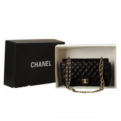 Chanel Bolso Clásico con Solapa Serie 2.55 Cuero Original CHA1112 Negro