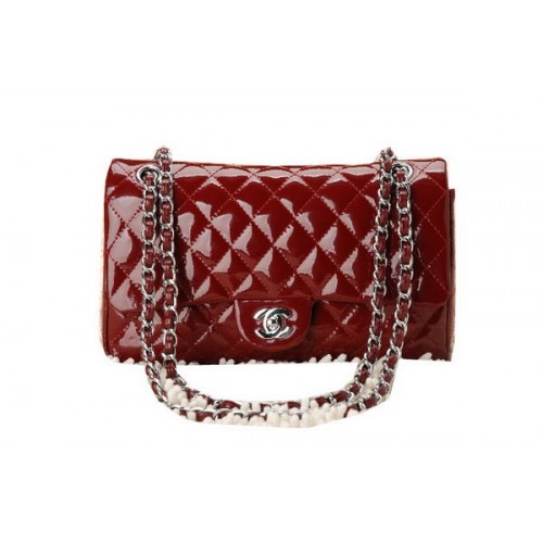 Chanel Classic Flap Bag Serie 2.55 Charol CHA1112 Borgoña