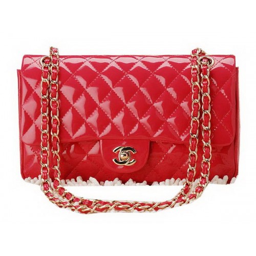 Chanel Classic Flap Bag Serie 2.55 Charol CHA1112 Melocotón