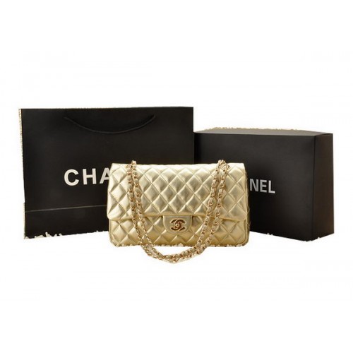 Chanel Classic Flap Bag Serie 2.55 Piel de oveja CHA1112 Oro