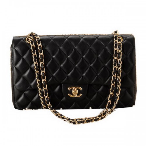 Chanel Classic Flap Bag CHA1113 Piel de oveja negra
