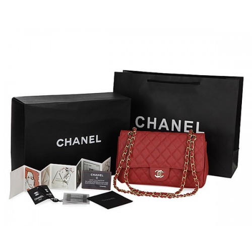 Chanel Classic Flap Bag Cannage Pattern CHA1113 Rojo