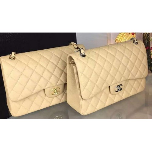 Chanel Classic Flap Bag Original Cannage Patterns A1119 Albaricoque