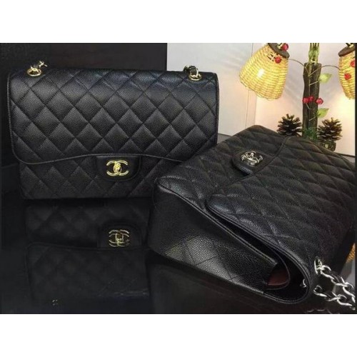 Chanel Classic Flap Bag Original Cannage Patterns A1119 Negro