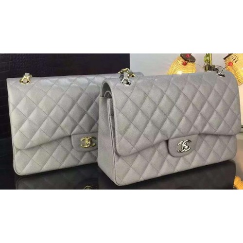 Chanel Classic Flap Bag Original Cannage Patterns A1119 Gris