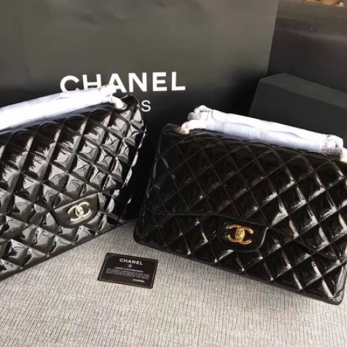 Chanel Classic Flap Bag Cuero Original A1113 Negro