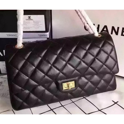 Chanel Bolso Clásico con Solapa Cuero Original CHA8575 Negro