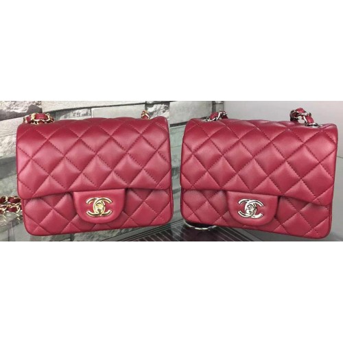 Chanel Classic Flap Bag Original Piel de Oveja A5171 Borgoña