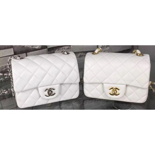 Chanel Classic Flap Bag Original Piel de Oveja A5171 Blanco