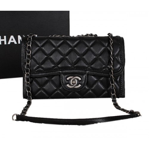 Chanel Classic Flap Bag Piel de oveja A66331 Negro