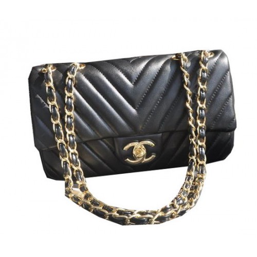 Chanel Classic Flap Bag Piel de oveja A92516 Negro