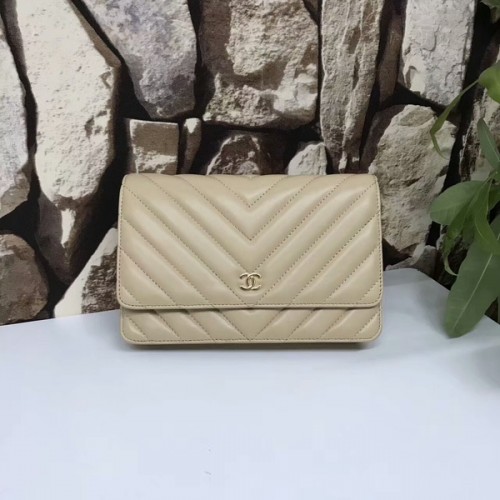 Chanel Classic Flap Bolsos Camel Original Cuero de piel de oveja 33815 Glod