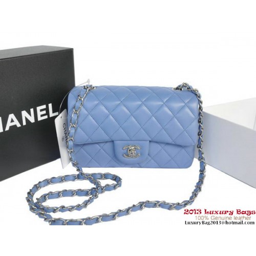 Chanel Classic Flap Bolsos Lavanda Original Cuero de piel de oveja A1116 Plata