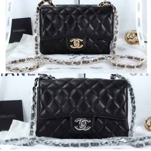 Chanel Classic Flap Bolsos Piel de oveja A1116 Negro