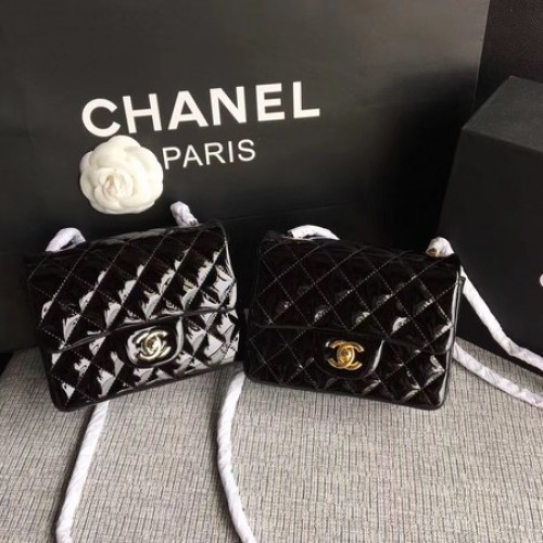 Chanel Classic Flap mini Bolso Cuero Original A1115 Negro