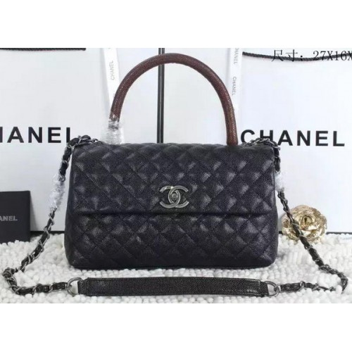 Chanel Classic Top Handle Bag Cannage Pattern A92991 Rojo