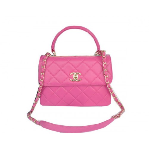 Chanel Classic Top Handle Bag Original Sheepskin Leather CHA92236 Rosa