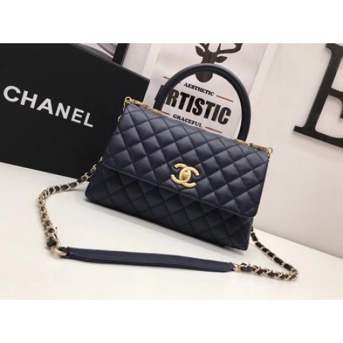 Chanel Classic Top Handle Bag Royal Original Leather A92991 Oro