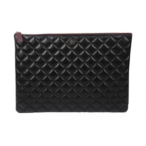 Chanel Bolso De Mano Negro Original Piel De Oveja A69254 A69253 A69252 Oro