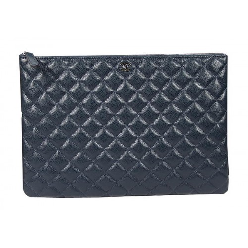 Chanel Clutch Bolso Original Cannage Pattern Cuero A69254 A69253 Royal