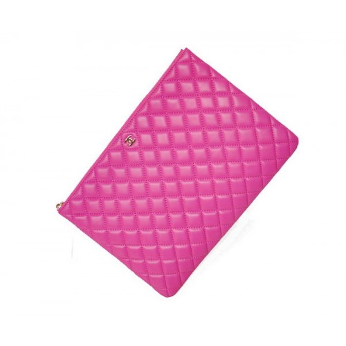 Bolso de mano Chanel Cuero de piel de oveja rosa A67780 Oro