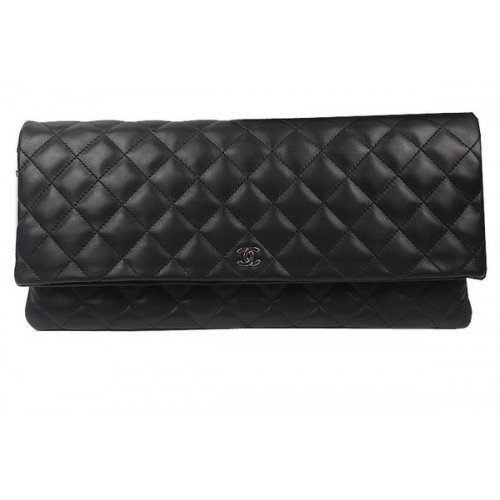 Chanel Clutch Original Piel De Oveja A82087 Negro