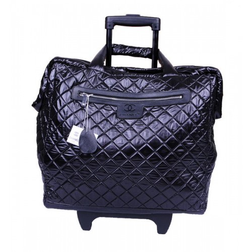 Trolley de nailon acolchado Chanel CoCo Cocoon A47205 Negro