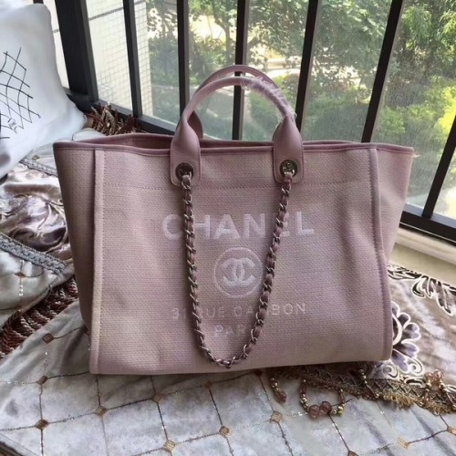 Chanel Deauville Tote Bag Original Lona Cuero A68047-15