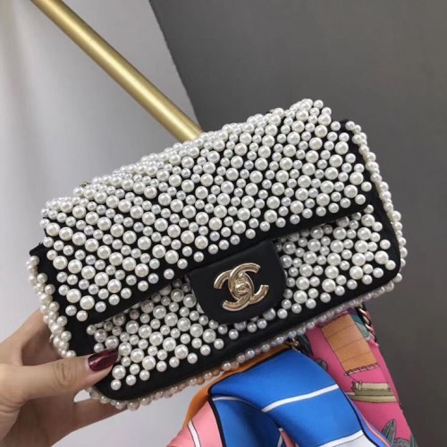 Bolso Chanel Flap Pearl A1116 Negro