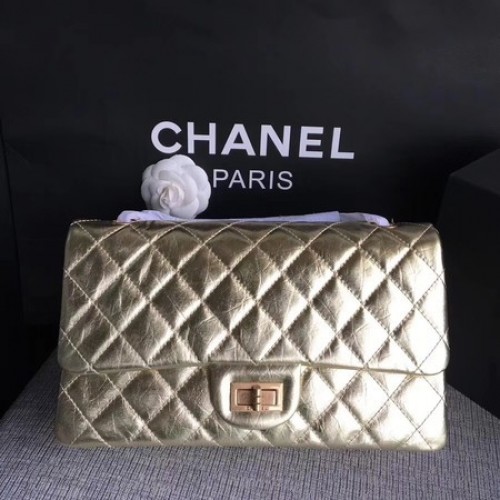 Bolso de hombro con solapa Chanel Oro Piel de becerro original 277 Oro