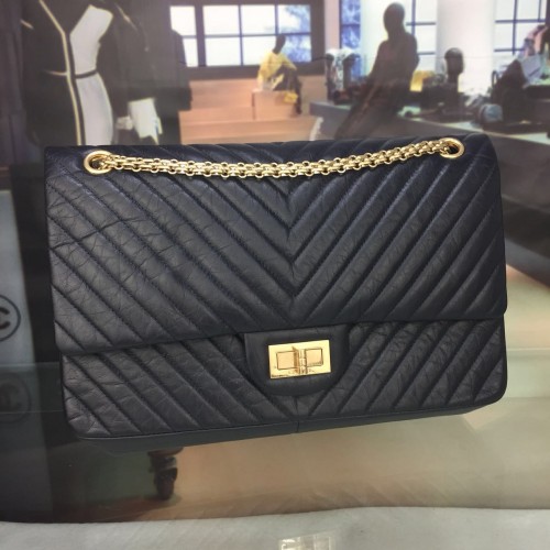 Chanel Flap Bolsos de Hombro Negro Original Piel de Becerro CF227 Plata