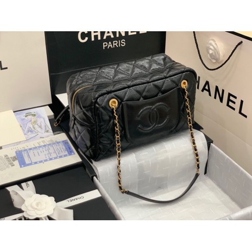 Chanel Grosse Bowling Tasche Bolso de cuero original AS2229 Negro