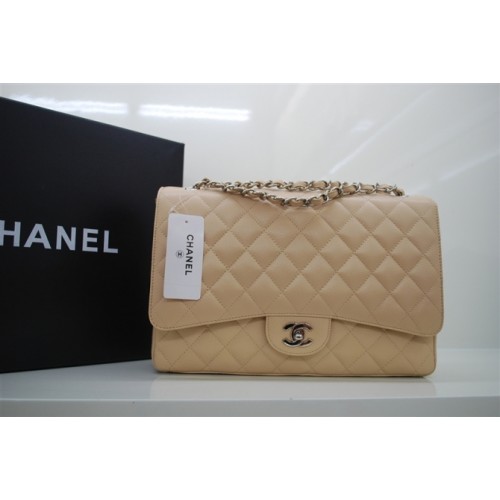 Chanel Jumbo Caviar Flap Bag 36076 Cadena de plata albaricoque