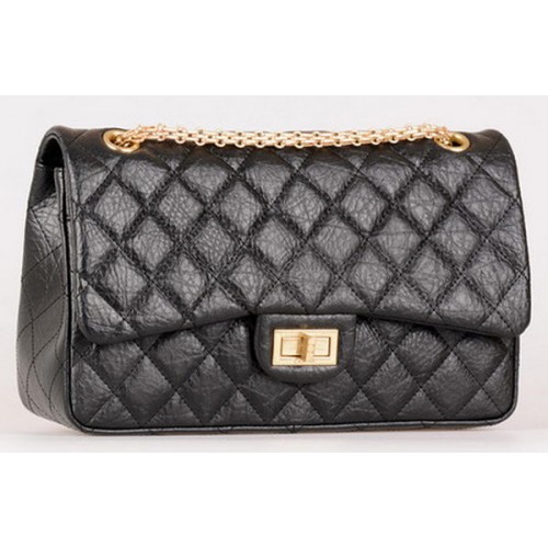 Chanel Jumbo Classic Flap Bag Negro Piel de becerro A28668 Oro