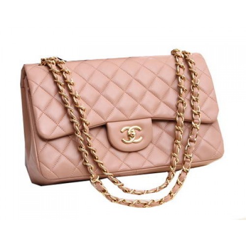 Bolsos Chanel Jumbo con solapas dobles Piel de cordero original A36097 Beige