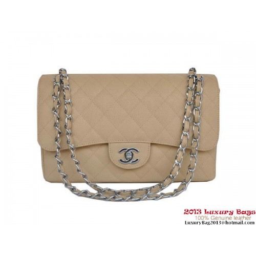 Chanel Jumbo Quilted Classic Cannage Patterns Flap Bag A58600 Albaricoque Plata