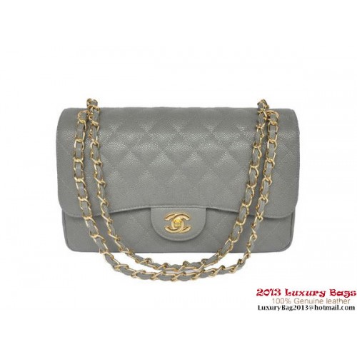 Chanel Jumbo Quilted Classic Cannage Patterns Flap Bag A58600 Oro gris