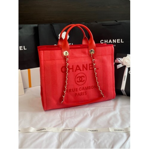 Chanel BOLSO DE LA COMPRA GRANDE A66941 rojo