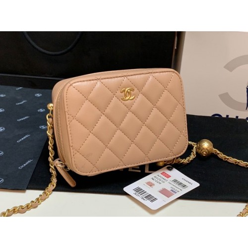 Bolso cámara Chanel Lambskin AS2463 albaricoque