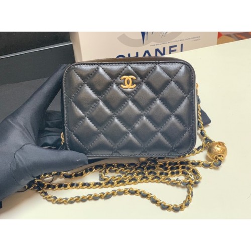 Bolso cámara Chanel Lambskin AS2463 negro