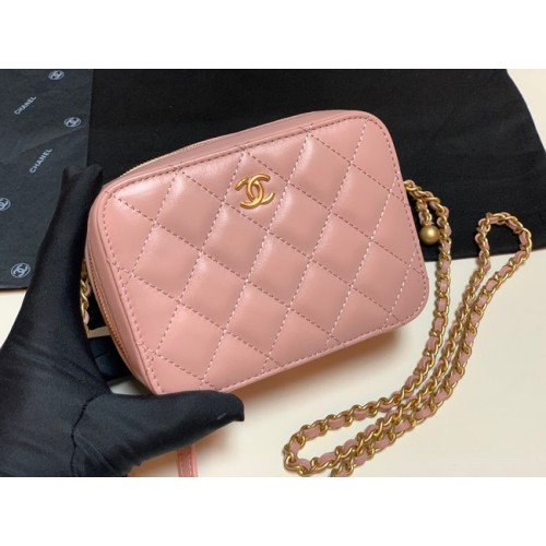 Bolso cámara Chanel Lambskin AS2463 rosa