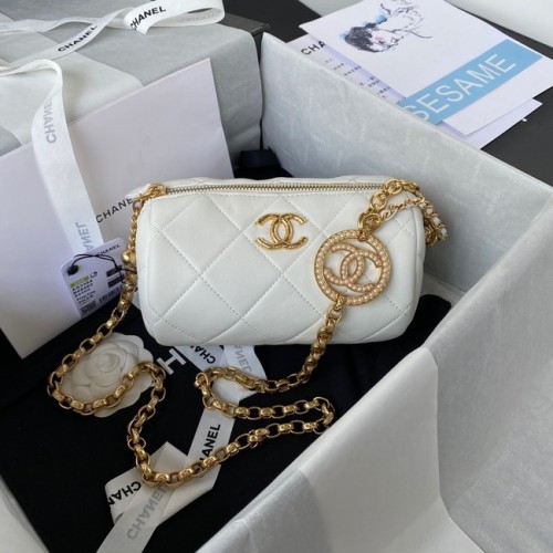 Chanel BOLSO MINI BOWLING AS3384 blanco