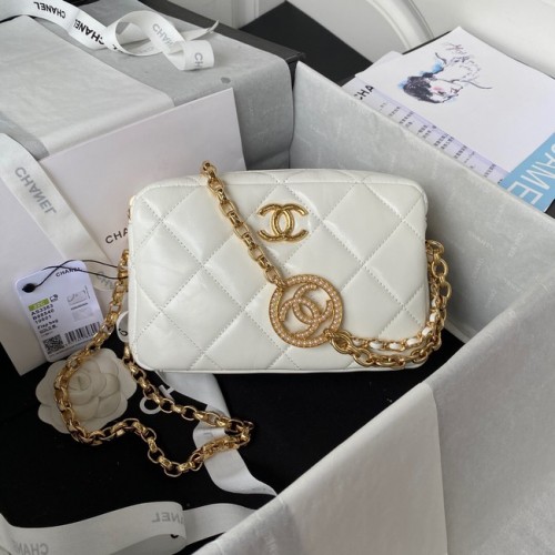 Chanel MINI FUNDA PARA CÁMARA AS3383 blanco