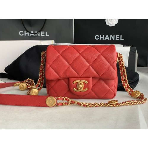Chanel BOLSO MINI SOLAPA AS3368 Burdeos