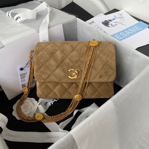 Chanel BOLSO MINI SOLAPA AS3378 marrón