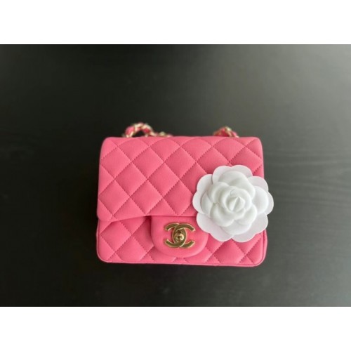 Chanel MINI Flap Bag Original Piel de Oveja 1115 Ciruela