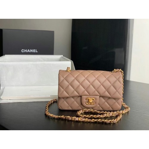Chanel MINI Flap Bag Original Piel de Oveja 1116 Taupe