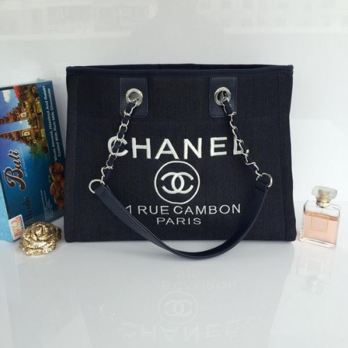 Chanel Bolso de compras mediano de lona A68045 Royal