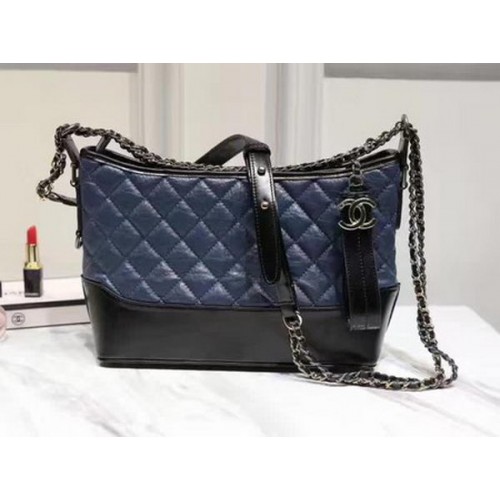 Chanel Bolso de Hombro Mediano Piel de Oveja A93826 Azul